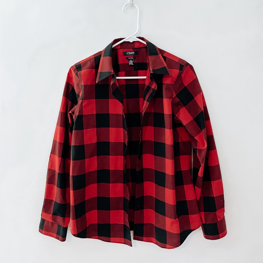 Chaps No Iron Buffalo Plaid Button Down.